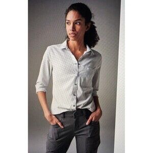 511 Tactical Liberty Long Sleeve Shirt Size Large Ivory Snap Front